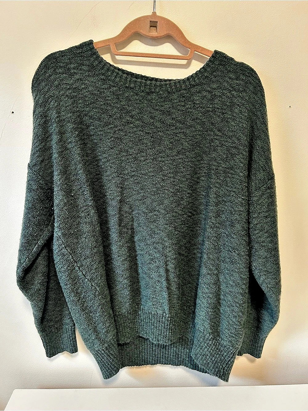 American Eagle V-Neck Sweater in Green XL